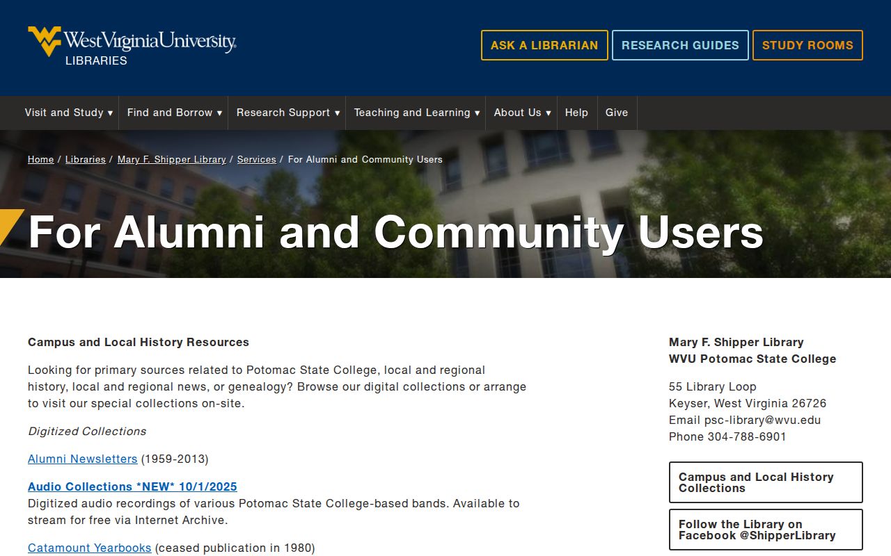 Mineral County property records local history and genealogy resources at Potomac State