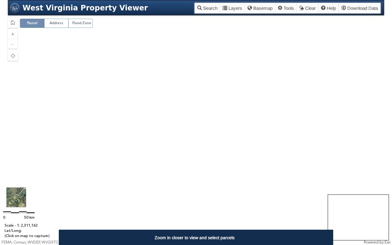Mineral County property neighbor lookup in the desktop GIS viewer